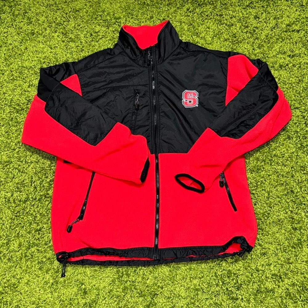 NC State Wolfpack Full Zip-up Fleece Jacket Sz Large (25x26)